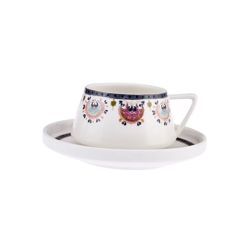 Emsan Ethnic Pink Porselen 32 Parça 6 Kişilik Kahvaltı/Servis Takımı