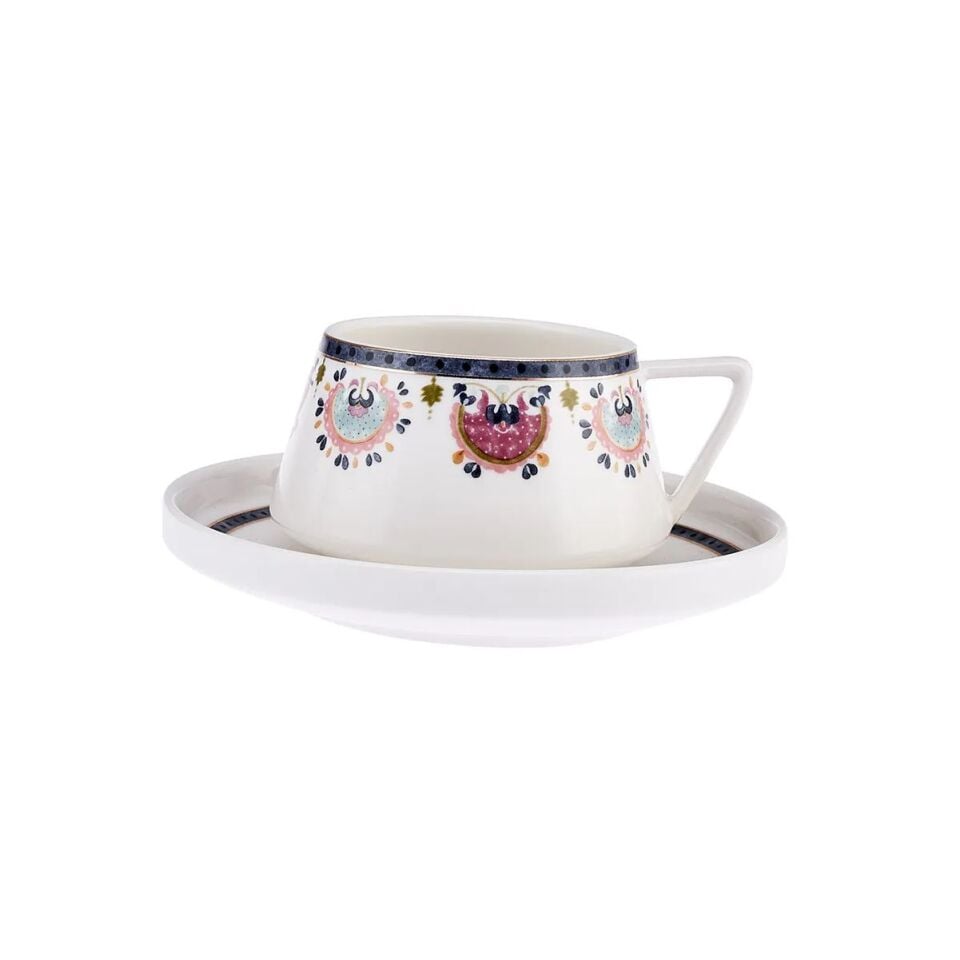 Emsan Ethnic Pink Porselen 32 Parça 6 Kişilik Kahvaltı/Servis Takımı