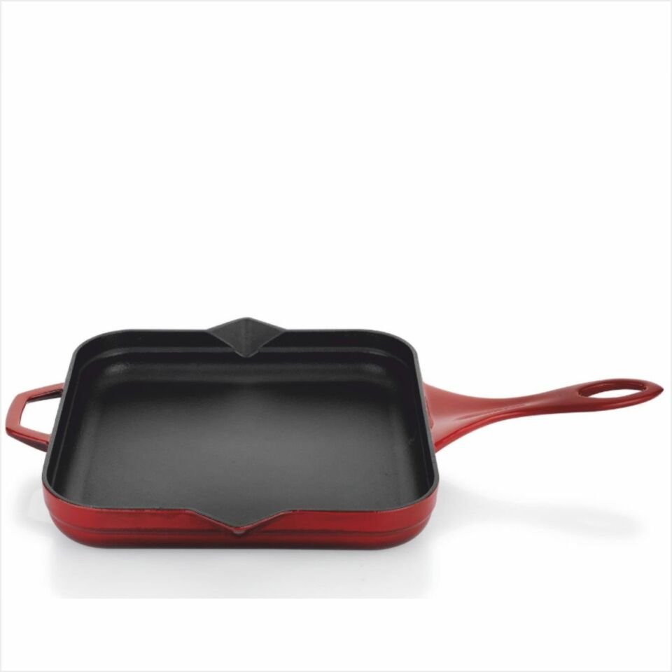 Schafer Guss Chef Döküm Kare Kızartma Tavası 28X28Cm-1 Parça