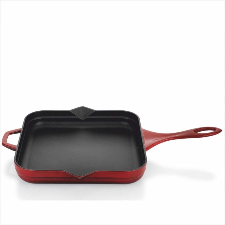 Schafer Guss Chef Döküm Kare Kızartma Tavası 28X28Cm-1 Parça