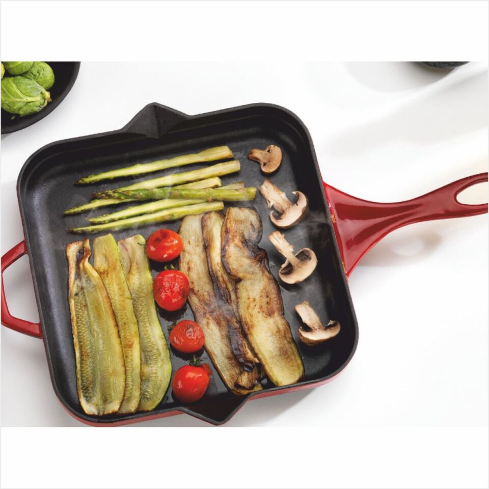 Schafer Guss Chef Döküm Kare Kızartma Tavası 28X28Cm-1 Parça