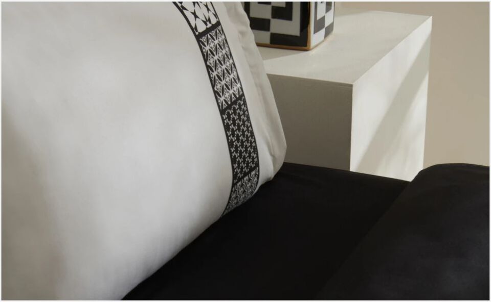 Karaca Home Blake %100 Pamuk Çift Kişilik Nevresim Takımı Siyah Beyaz