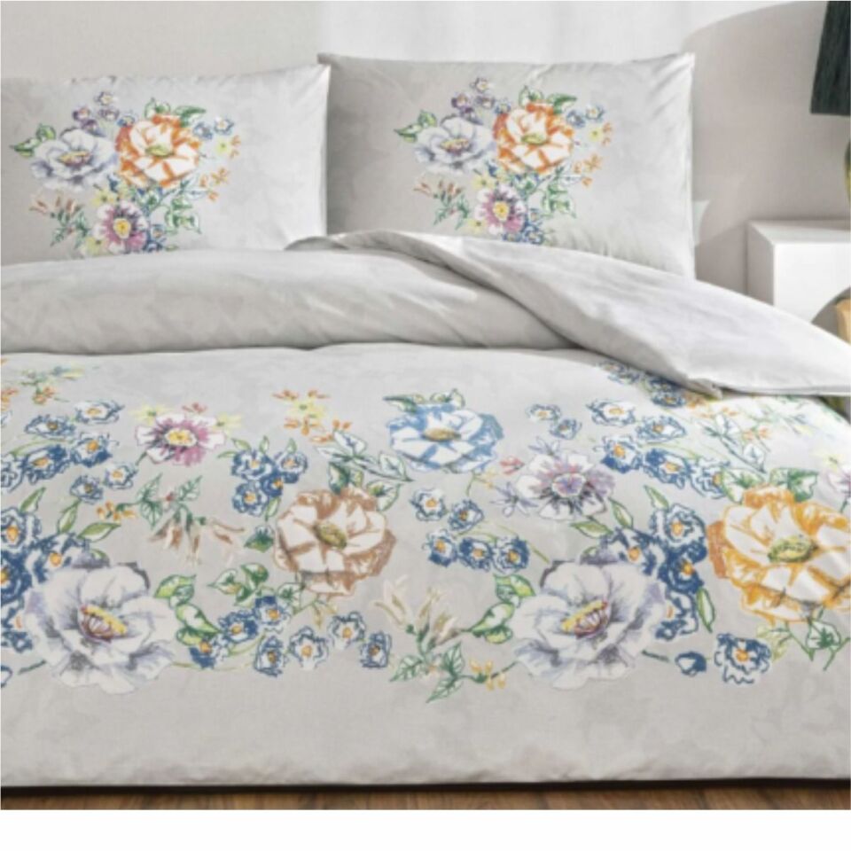 Taç Fıora Rf Nevresim Takımı Grı Çift Kişilik