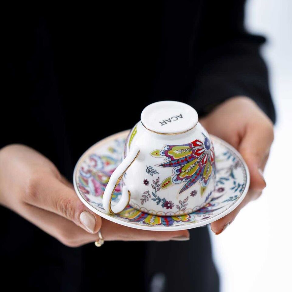 Acar Kaira 6 Kişilik Kahve Fincanı Takımı - 90 ml