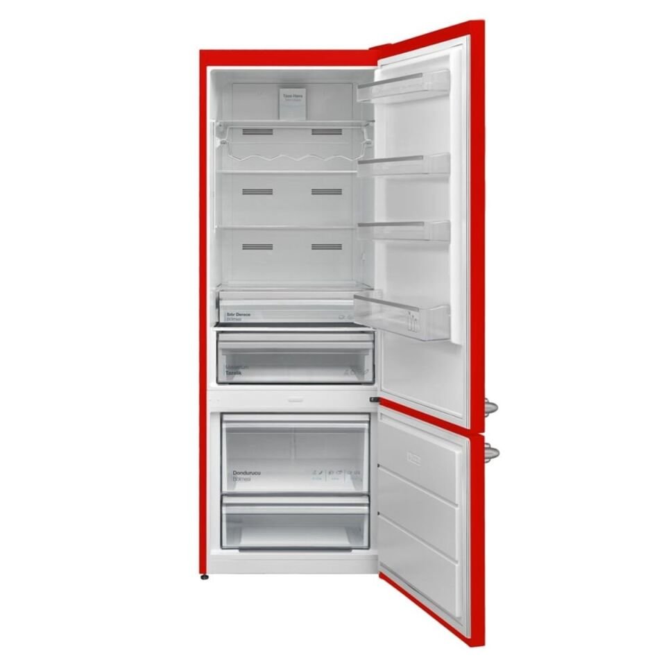 Vestel NFK52101 Kırmızı Kombi No Frost Buzdolabı