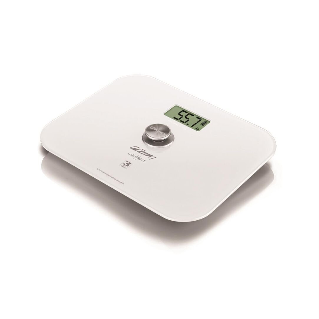 Arzum AR5034 Colorfit Çevre Dostu Cam Banyo Baskülü - Beyaz