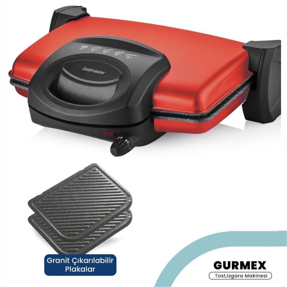 Goldmaster Gm-7449K Gurmex Tost Makinesi- Kırmızı