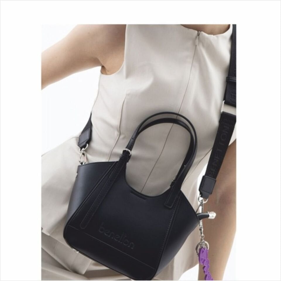 Benetton  BNT-1516 Naturel El Çantası Siyah