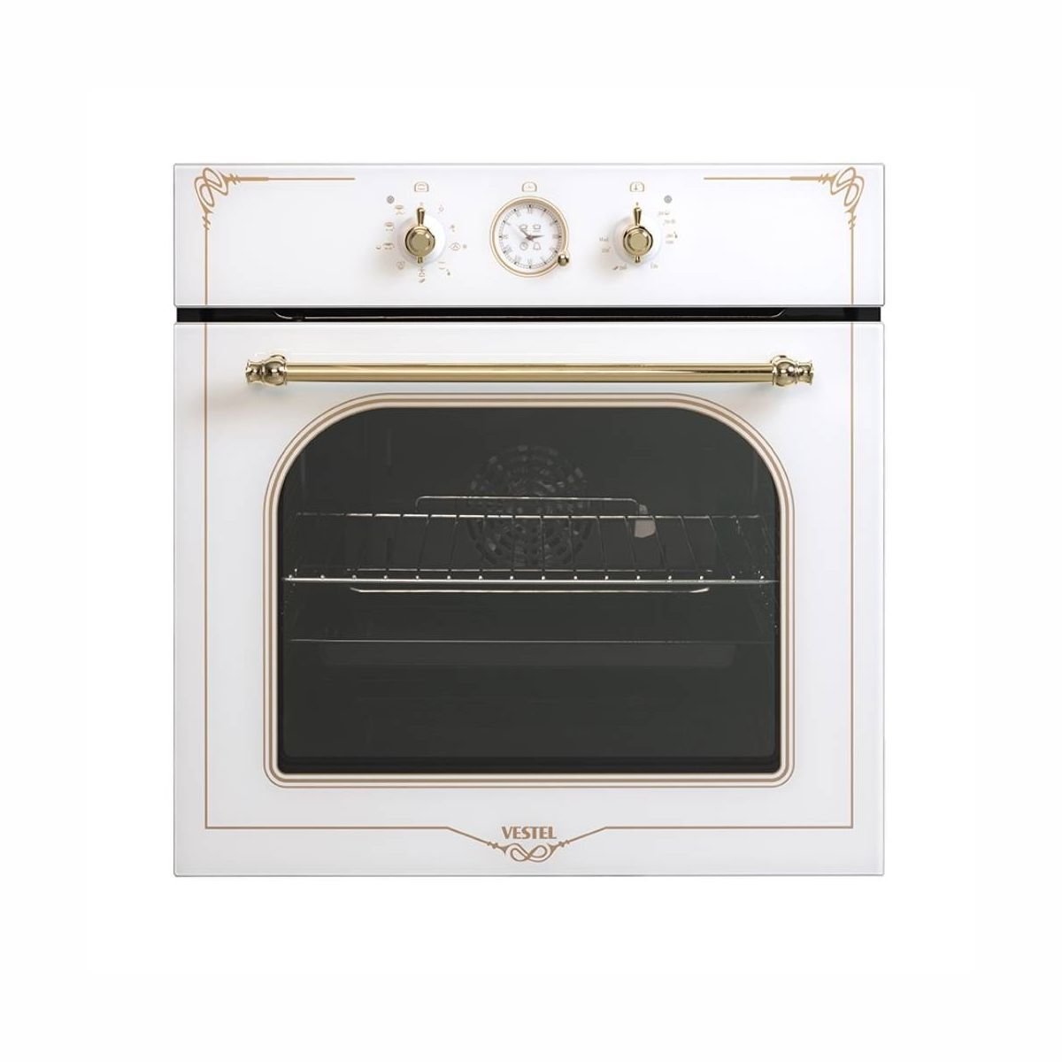Vestel AF-7688 RB Rustik Beyaz Ankastre Fırın