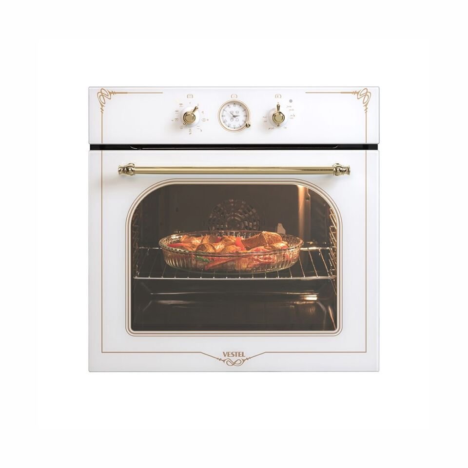 Vestel AF-7688 RB Rustik Beyaz Ankastre Fırın
