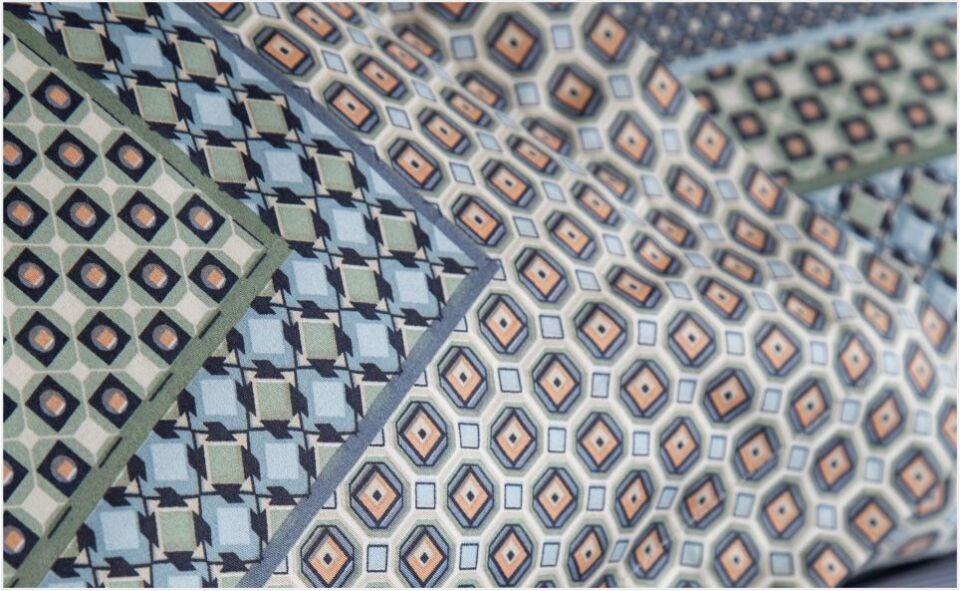 Pamuklar Apricitas Cıft Kısılık Elegance Baskılı Saten Nevresım Takımı Regına Indıgo