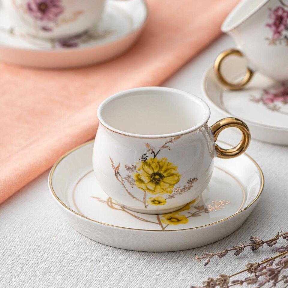 Acar Valerie 6 Kişilik Kahve Fincanı Takımı - 90 ml