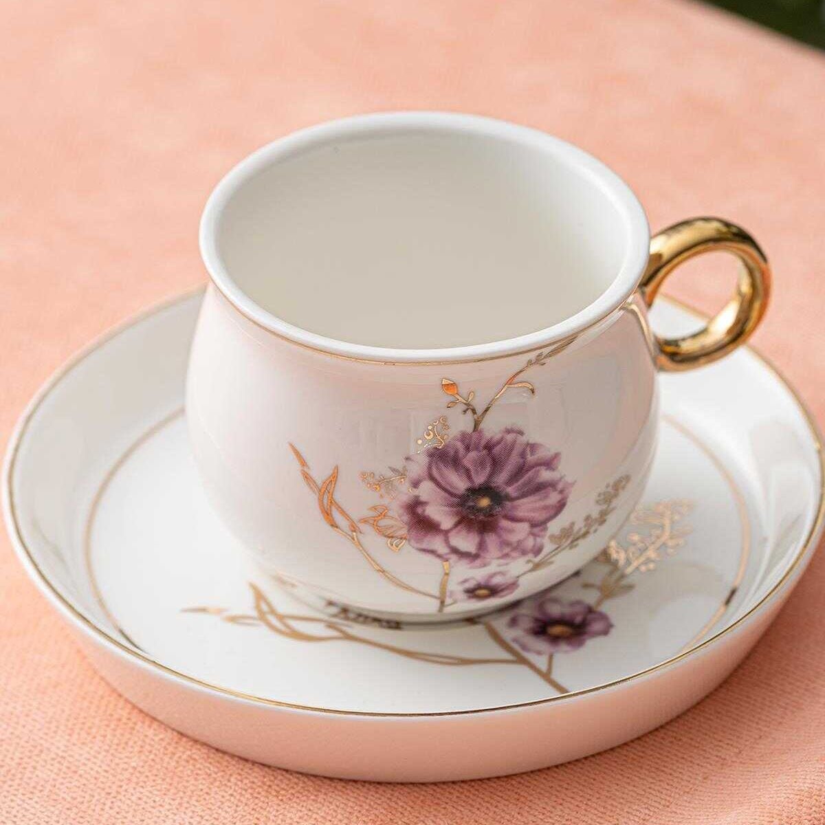 Acar Valerie 2 Kişilik Porselen Kahve Fincanı Takımı - 90 ml