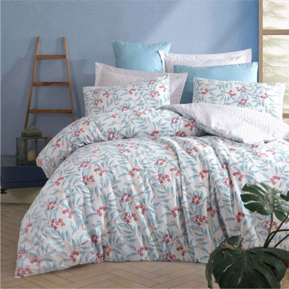 Pamuklar Apricitas Cıft Kısılık Nevresım Setı Sharon Blue