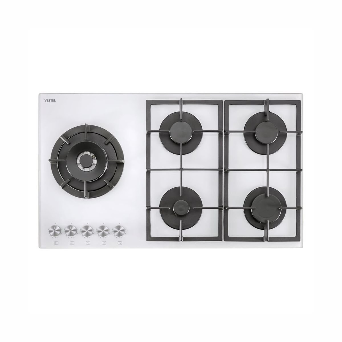 Vestel AO-91159 YB-DW Wok Gözlü Beyaz Cam Ankastre Ocak