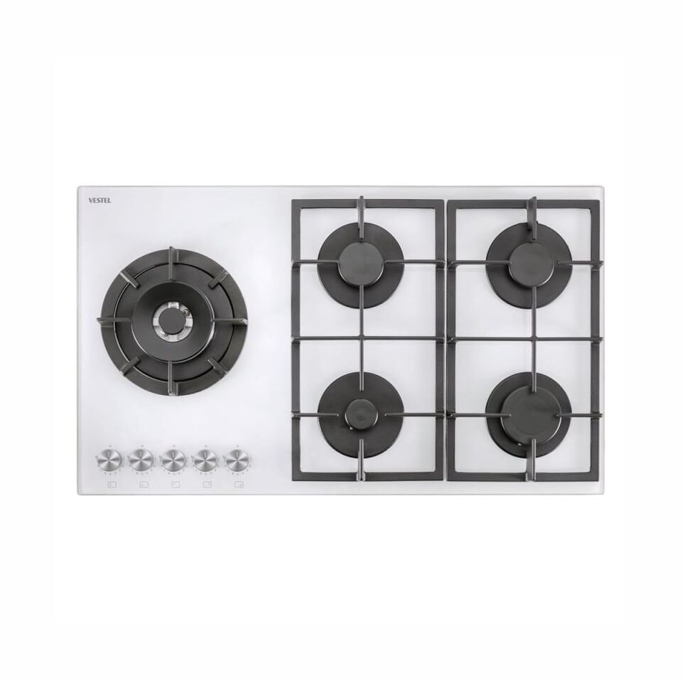 Vestel AO-91159 YB-DW Wok Gözlü Beyaz Cam Ankastre Ocak