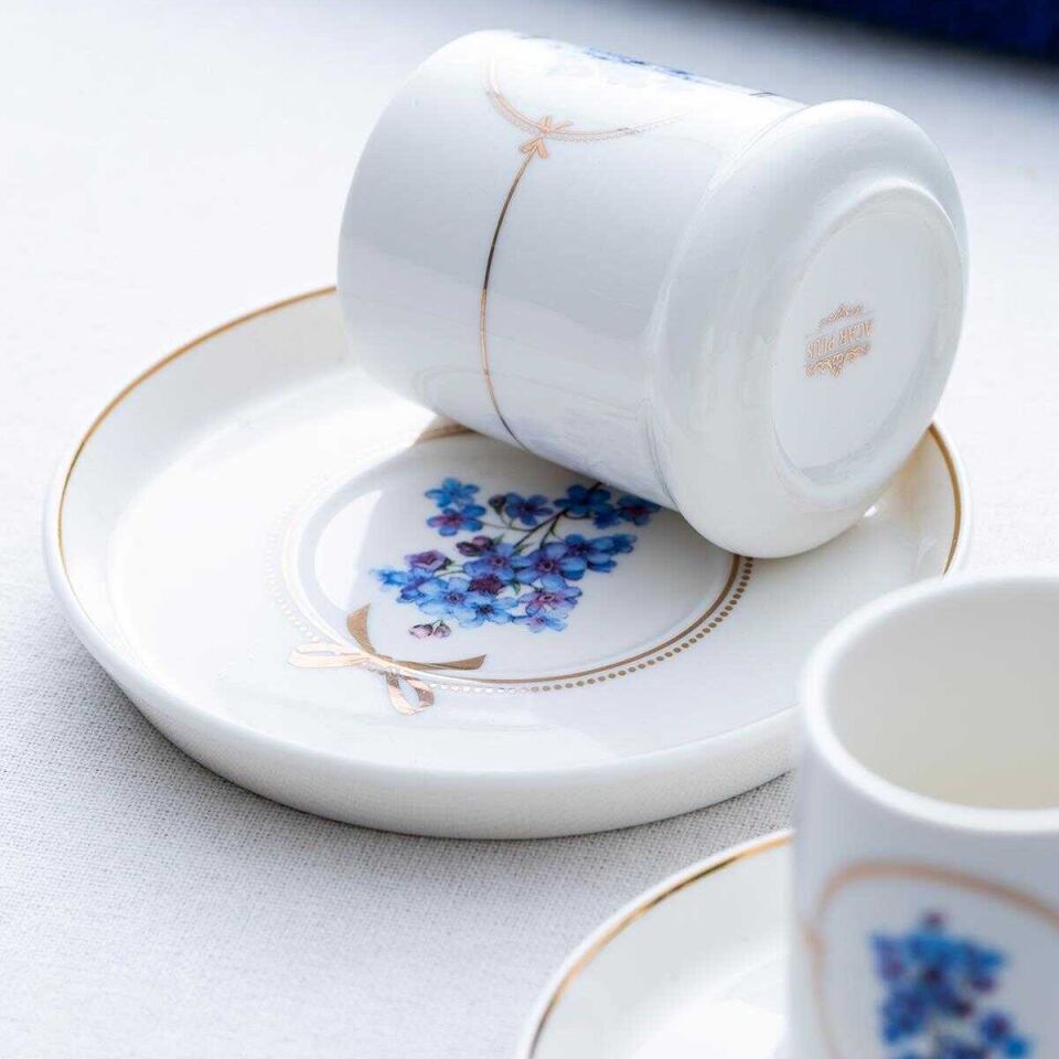 Acar Wild Rose 2 Kişilik Kahve Fincanı Takımı - 90 ml