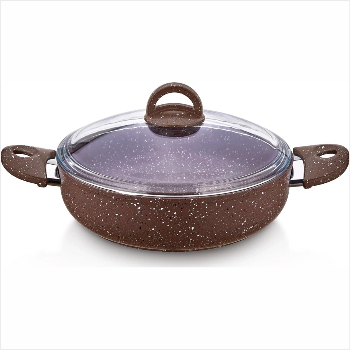 SAFINOX 24 CM KARNIYARIK GRANİT TENCERE-KAHVE