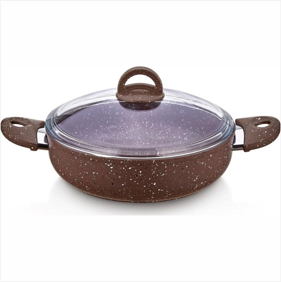 SAFINOX 24 CM KARNIYARIK GRANİT TENCERE-KAHVE