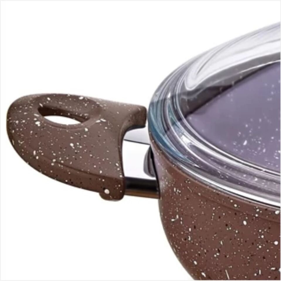 SAFINOX 24 CM KARNIYARIK GRANİT TENCERE-KAHVE