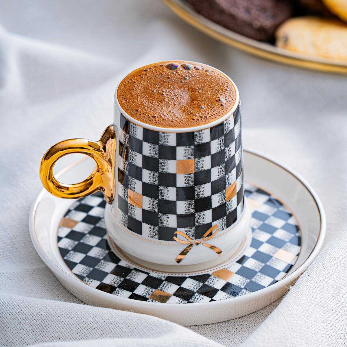 Acar Almond 6 Kişilik Kahve Fincanı Takımı - 90 ml