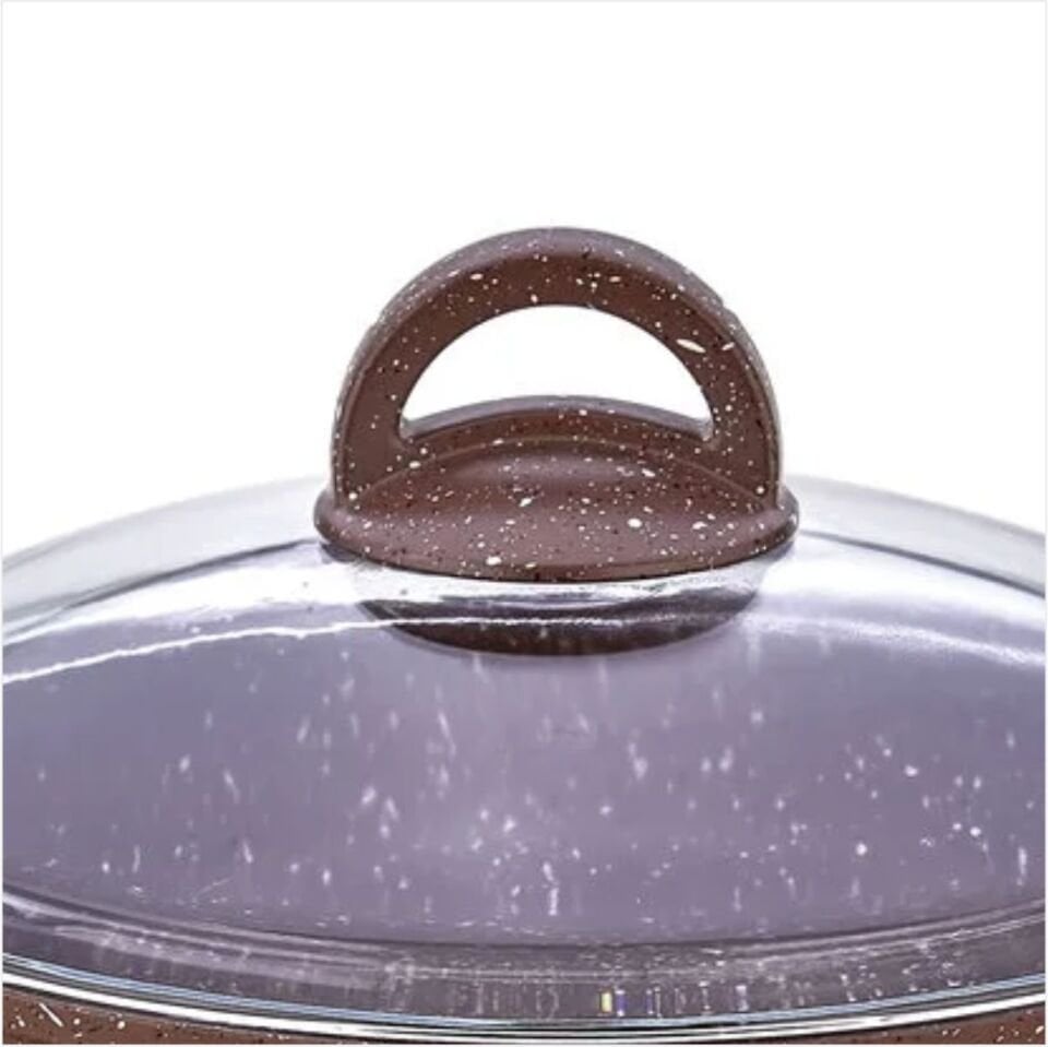 SAFINOX 36-30 CM GRANİT DERİN TENCERE-KAHVE