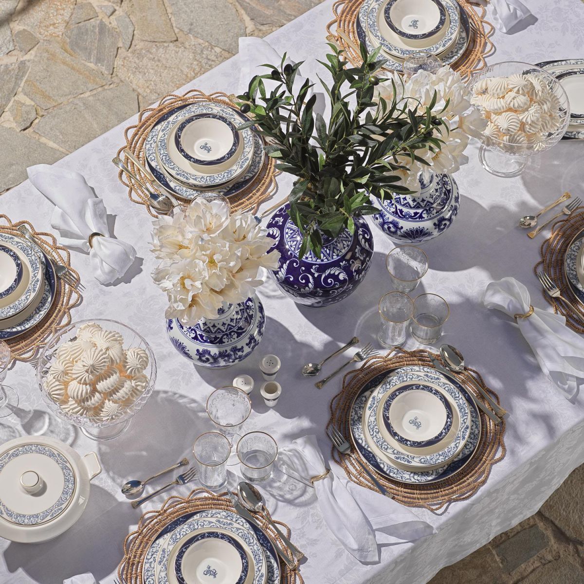 Schafer Tılsım Lace Yemek Takımı 60 Parça-Lacivert