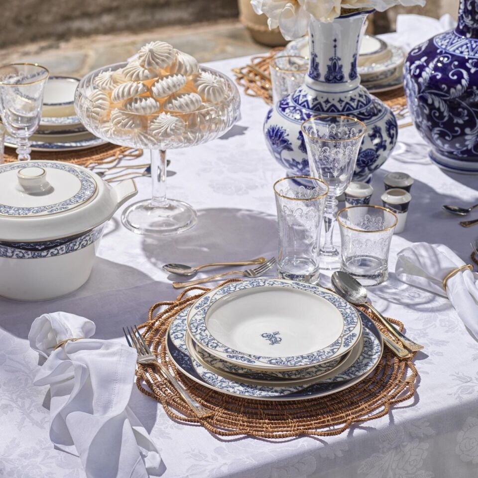 Schafer Tılsım Lace Yemek Takımı 60 Parça-Lacivert