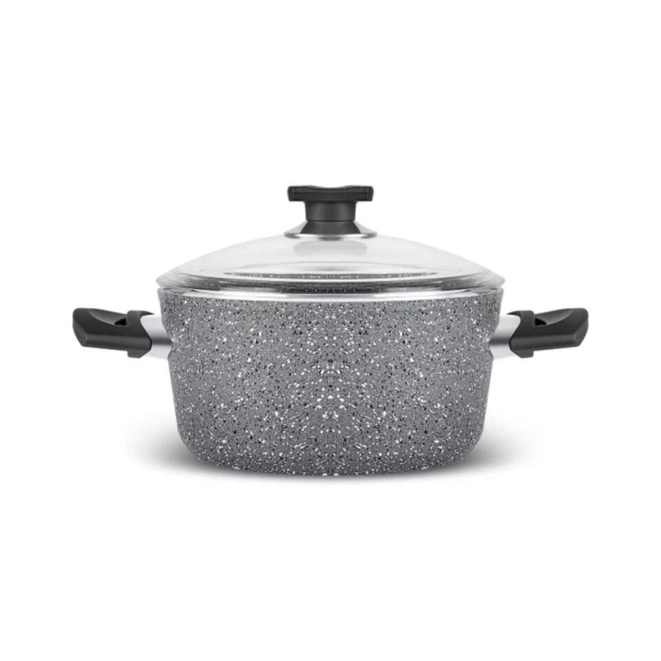 Karaca Biogranit Uraz 7 Parça Tencere Seti Gray