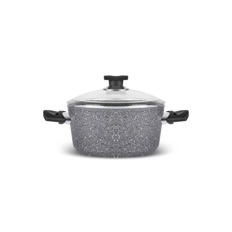 Karaca Biogranit Uraz 7 Parça Tencere Seti Gray