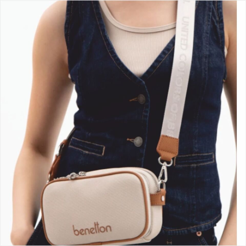 Benetton  BNT-1626 Nano Kol Çantası Bej-Camel