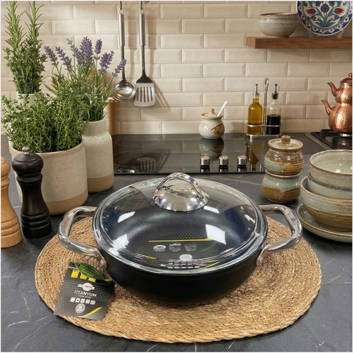 SAFINOX 24 CM KARNIYARIK TITANIUM TENCERE