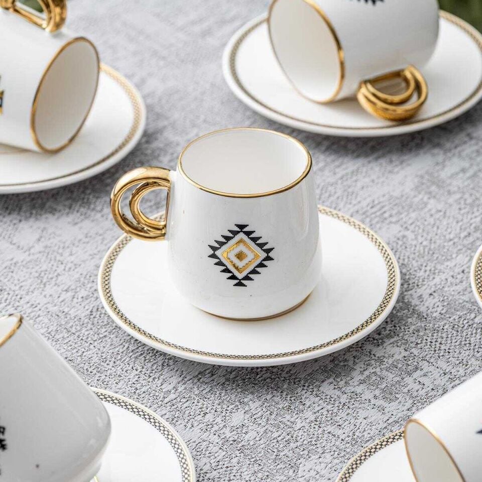 Acar Twist 6 Kişilik Kahve Fincanı Takımı - 90 ml