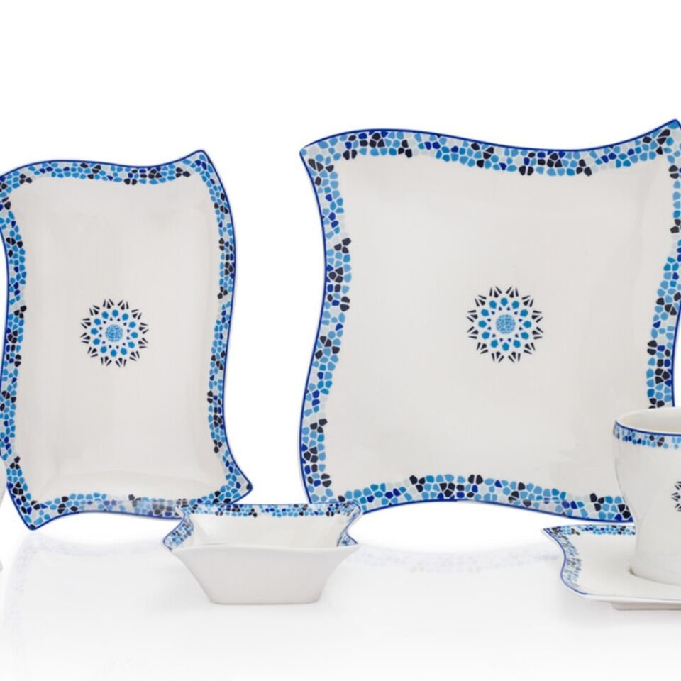 Schafer Twist Kahvaltı Takımı 32 Parça-Mavi