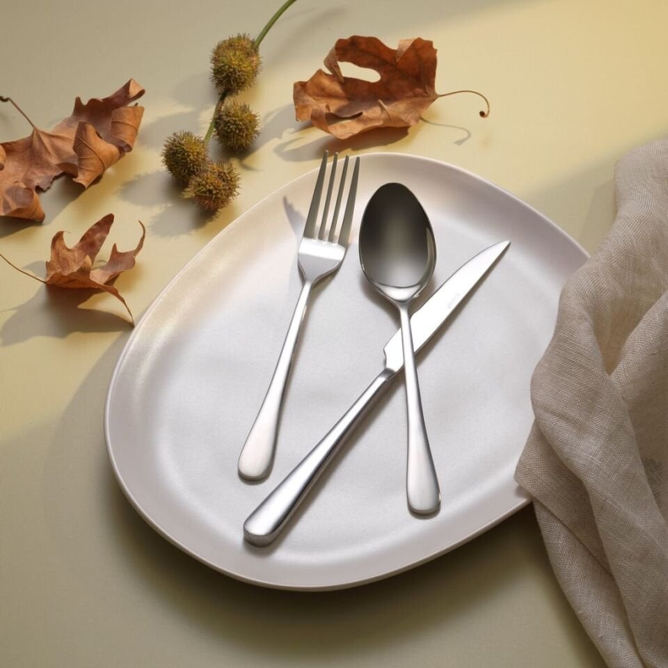 Schafer Hamburg 72 Parça Çatal Kaşık Bıçak Takımı-Gümüş08