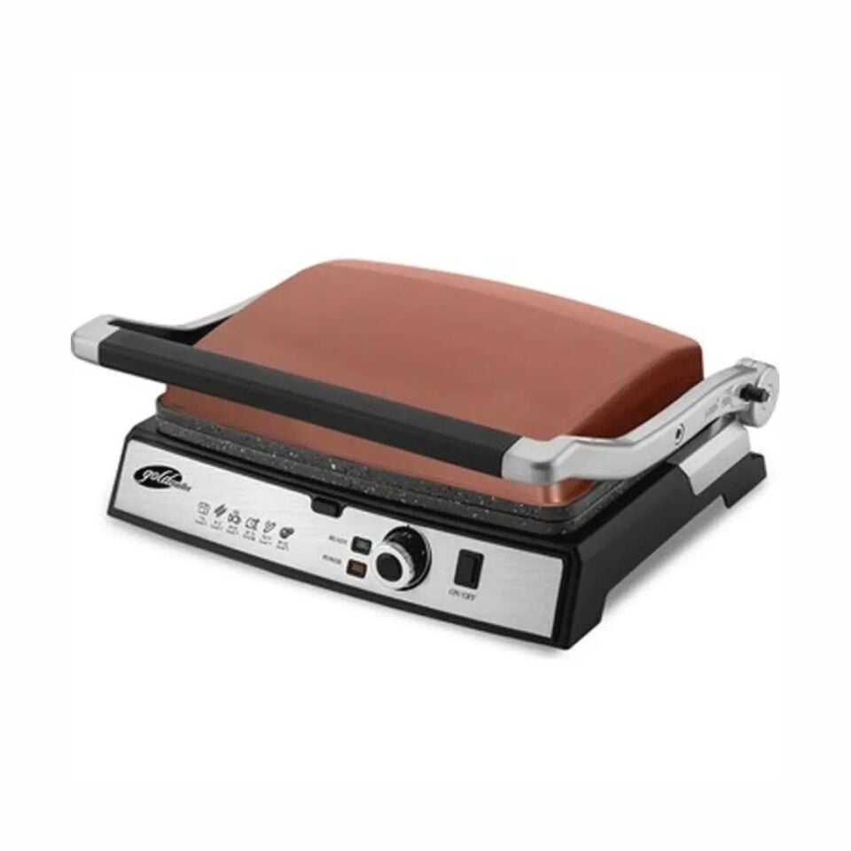 Goldmaster GM-7450G Tostmix 2000 W Granit Tost Makinesi Gold