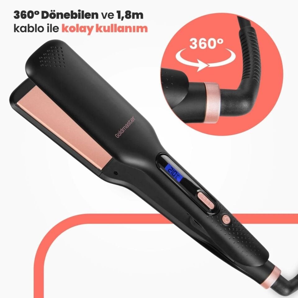 Goldmaster Cemre Gm-7187 Keratin Geniş Plaka Saç Düzleştirici