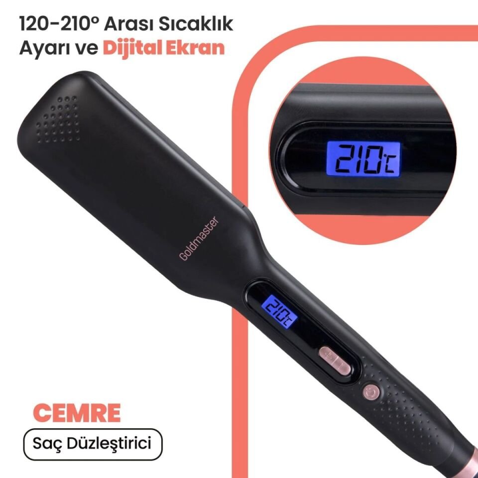 Goldmaster Cemre Gm-7187 Keratin Geniş Plaka Saç Düzleştirici