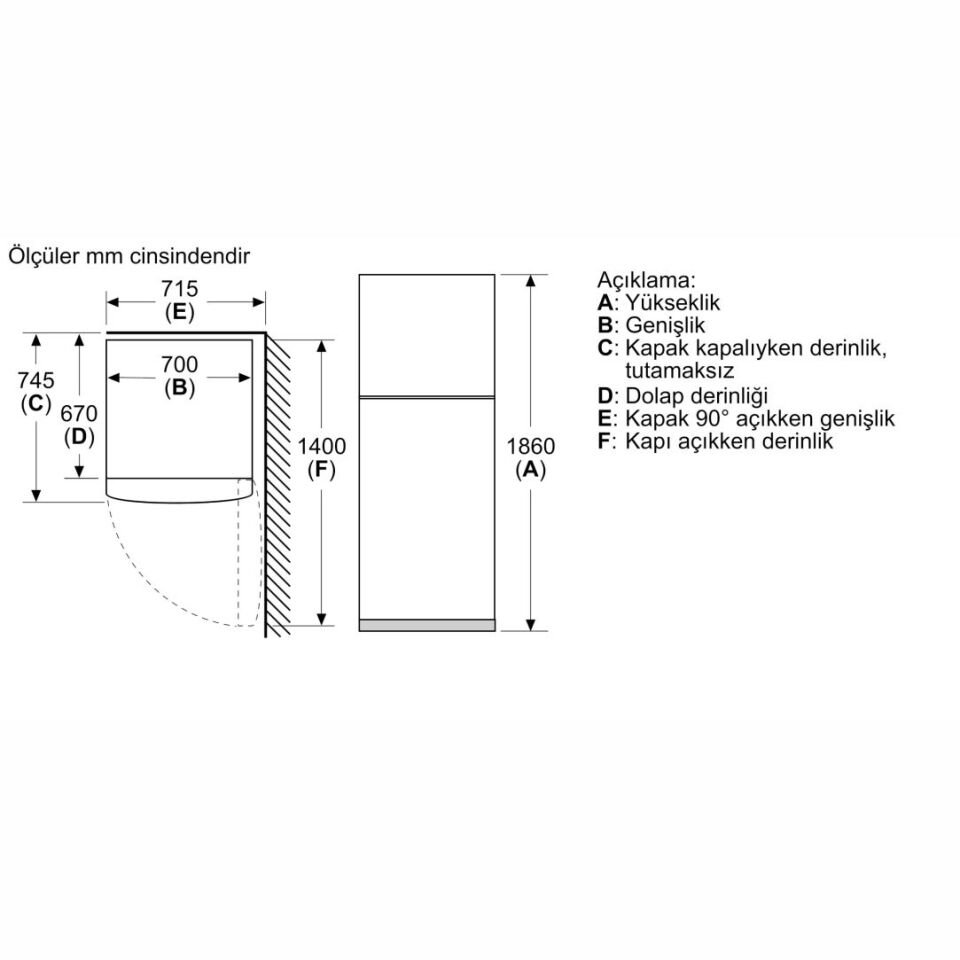 Profilo BD2155WFNN Çift Kapılı No Frost Buzdolabı
