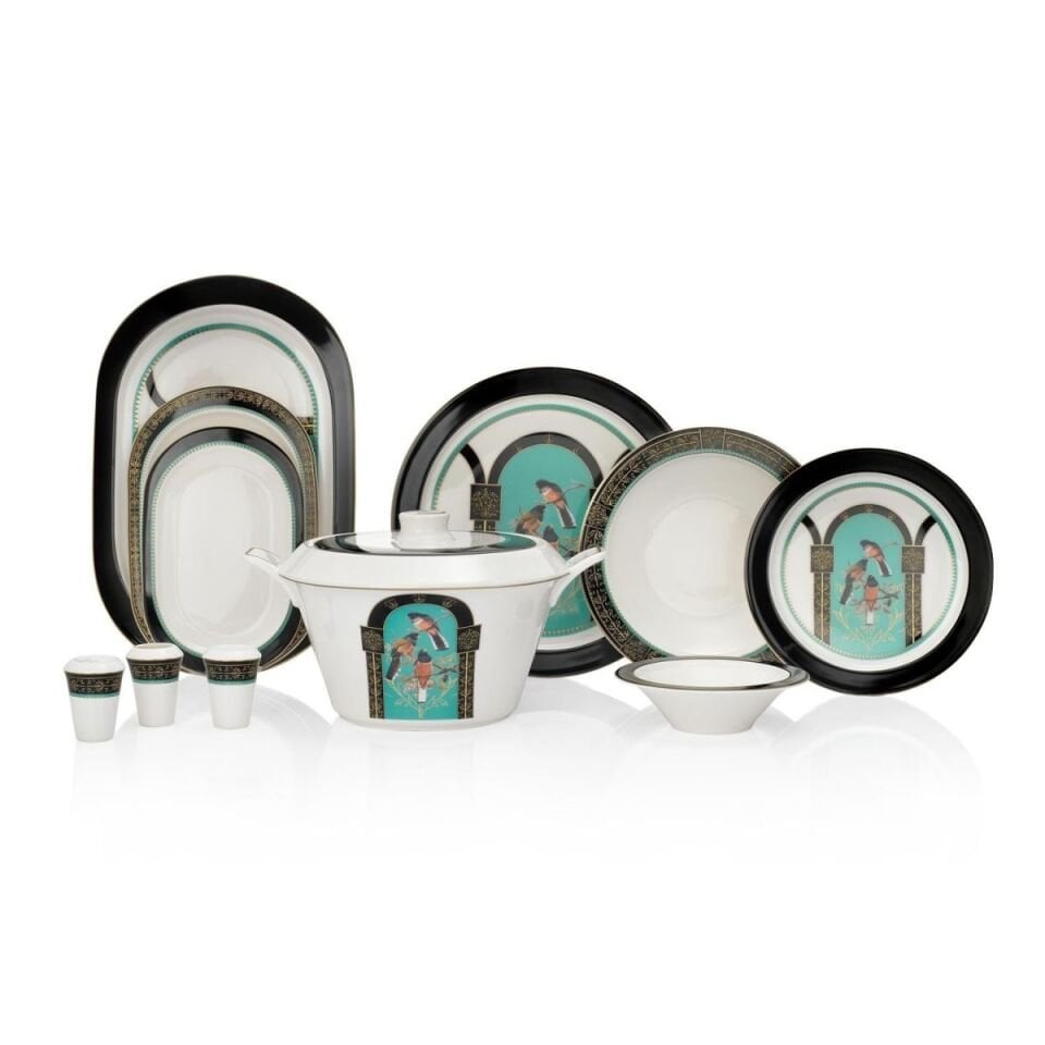 Schafer Tılsım Dreamy Yemek Takımı 60 Parça-Siyah