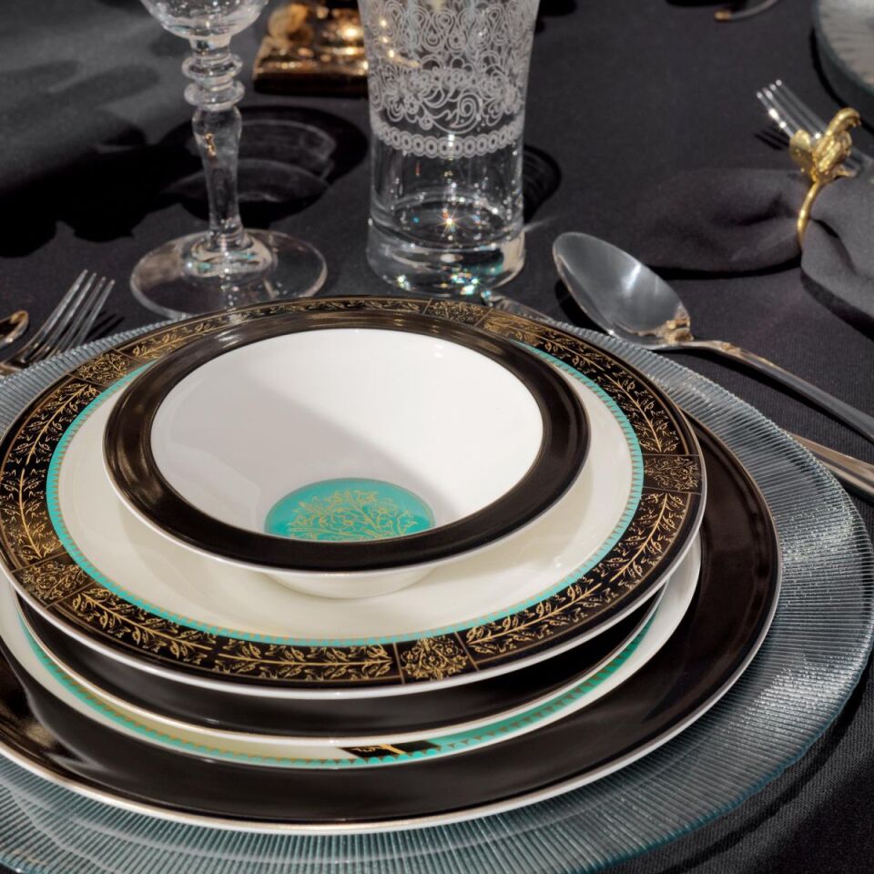 SCHAFER TILSIM DREAMY YEMEK TAKIMI 60 PARÇA-SİYAH