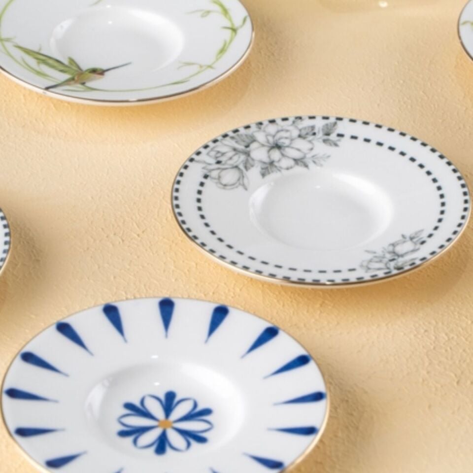 ACAR XTL-05594/12 DOLLY 6 LI PORSELEN ÇAY TABAĞI