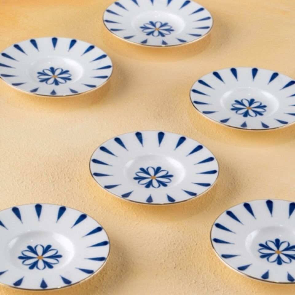 ACAR XTL-05594/12 DOLLY 6 LI PORSELEN ÇAY TABAĞI