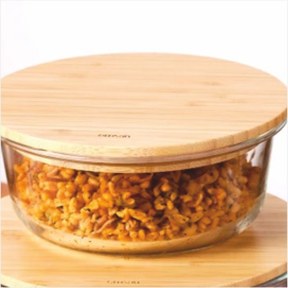 Emsan Naturel Yuvarlak 650 ml Borosilikat Saklama Kabı