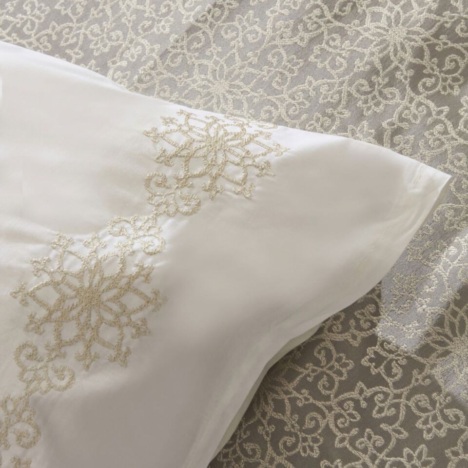 Karaca Home Rosette Çeyiz Seti Çift Kişilik Antrasit