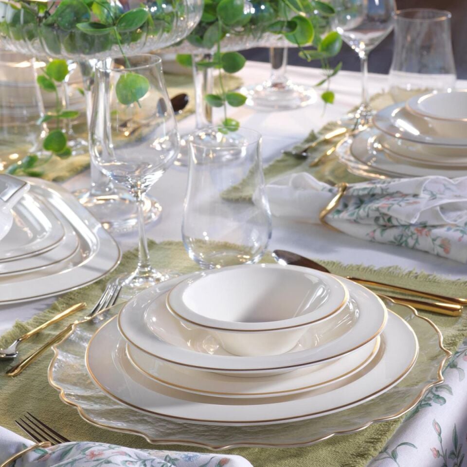 Schafer Tılsım Timeless Yemek Takımı 60 Parça-Gold