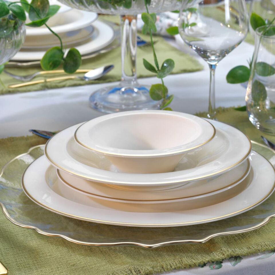Schafer Tılsım Timeless Yemek Takımı 60 Parça-Gold