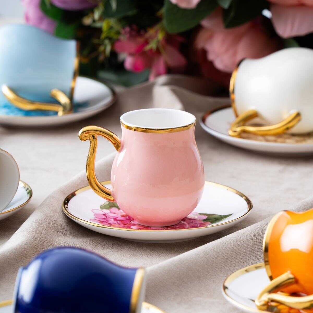 Acar Evanora 6 Kişilik Porselen Kahve Fincanı Takımı - 90 ml