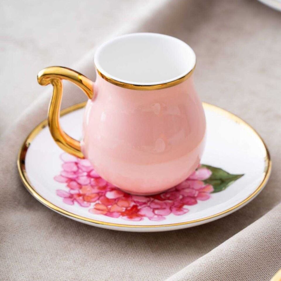 Acar Evanora 6 Kişilik Porselen Kahve Fincanı Takımı - 90 ml