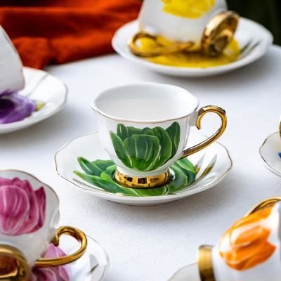 Acar Kaı-06328/12 Tıffany 6 Lı Kahve Fincan Takımı